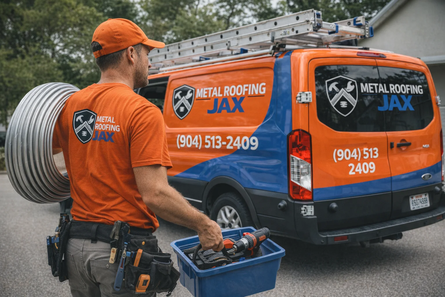 Metal Roofing JAX - Technician Unloading